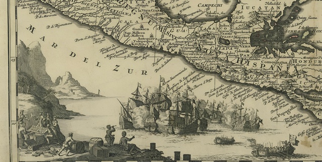 Geographical Map of the Region of Florida, Adjacent Lands and interior of North America, and the course in idom (in insular America) of the navigatable Mississippi and colonies 1725