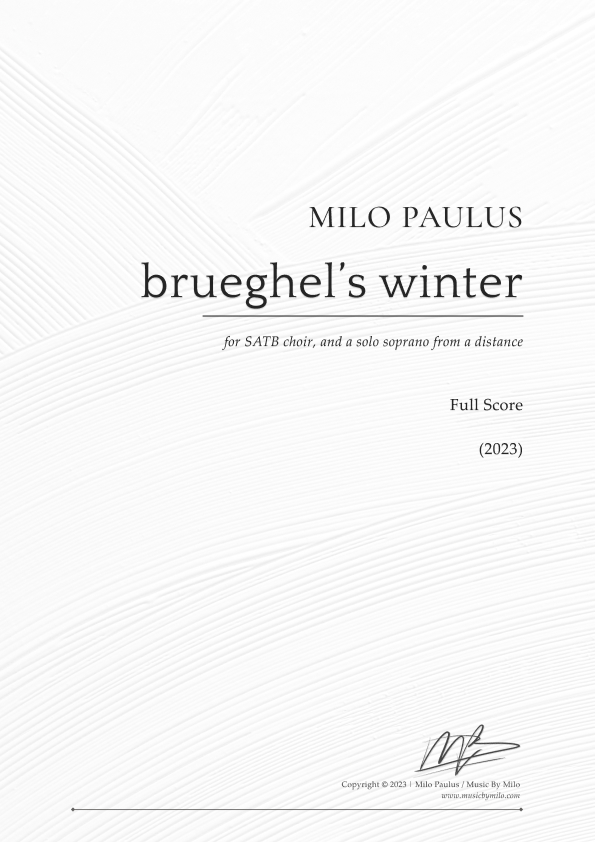 milo paulus: brueghels winter score cover 2