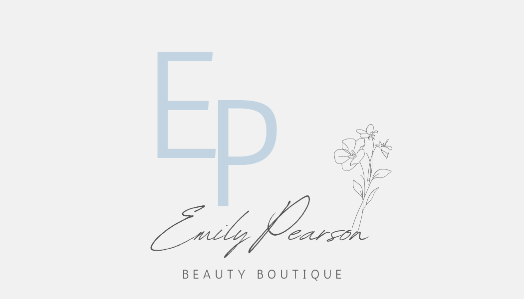 Customizable Modern initials with floral accents Business Card Template for Canva - Small Business Branding, pale gray front
