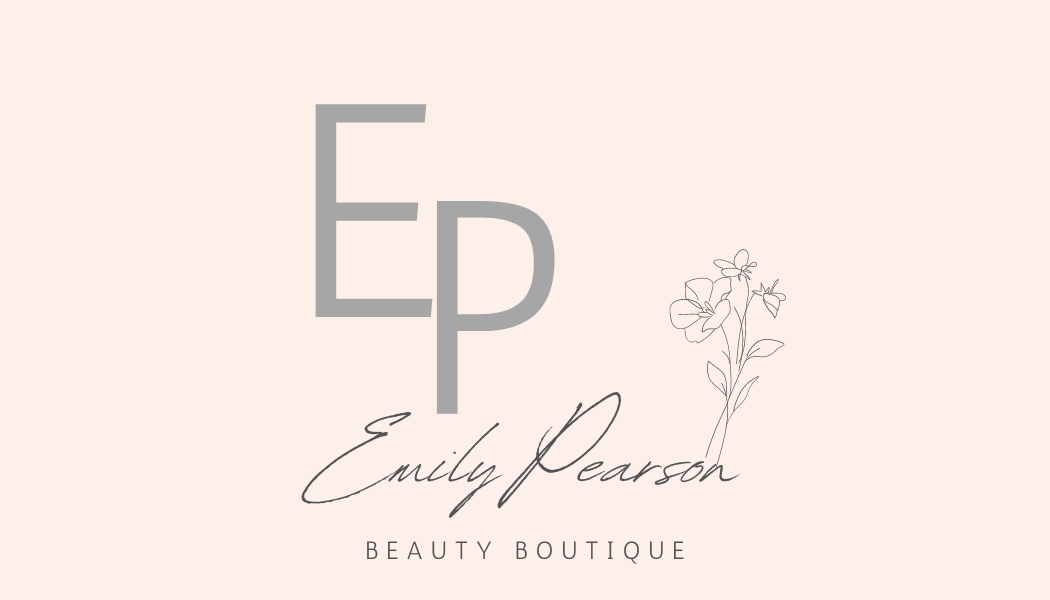 Customizable Modern initials with floral accents Business Card Template for Canva - Small Business Branding, pale pink front