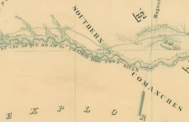Map of the Country Upon the Red River 1852