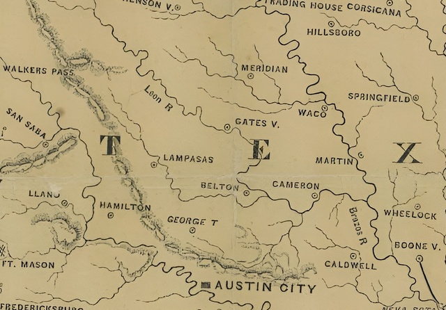 Map - Phelps and Watson Historical and Military Southern States 1863