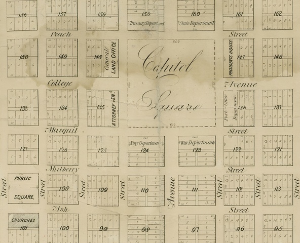 Map - Plan of the City of Austin 1839