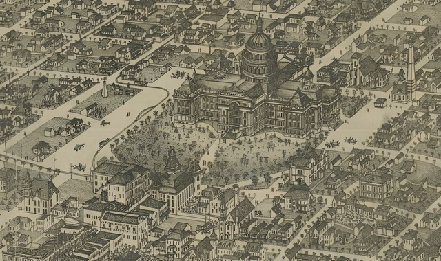 Map - Partial View of Austin, Texas 1890-1895