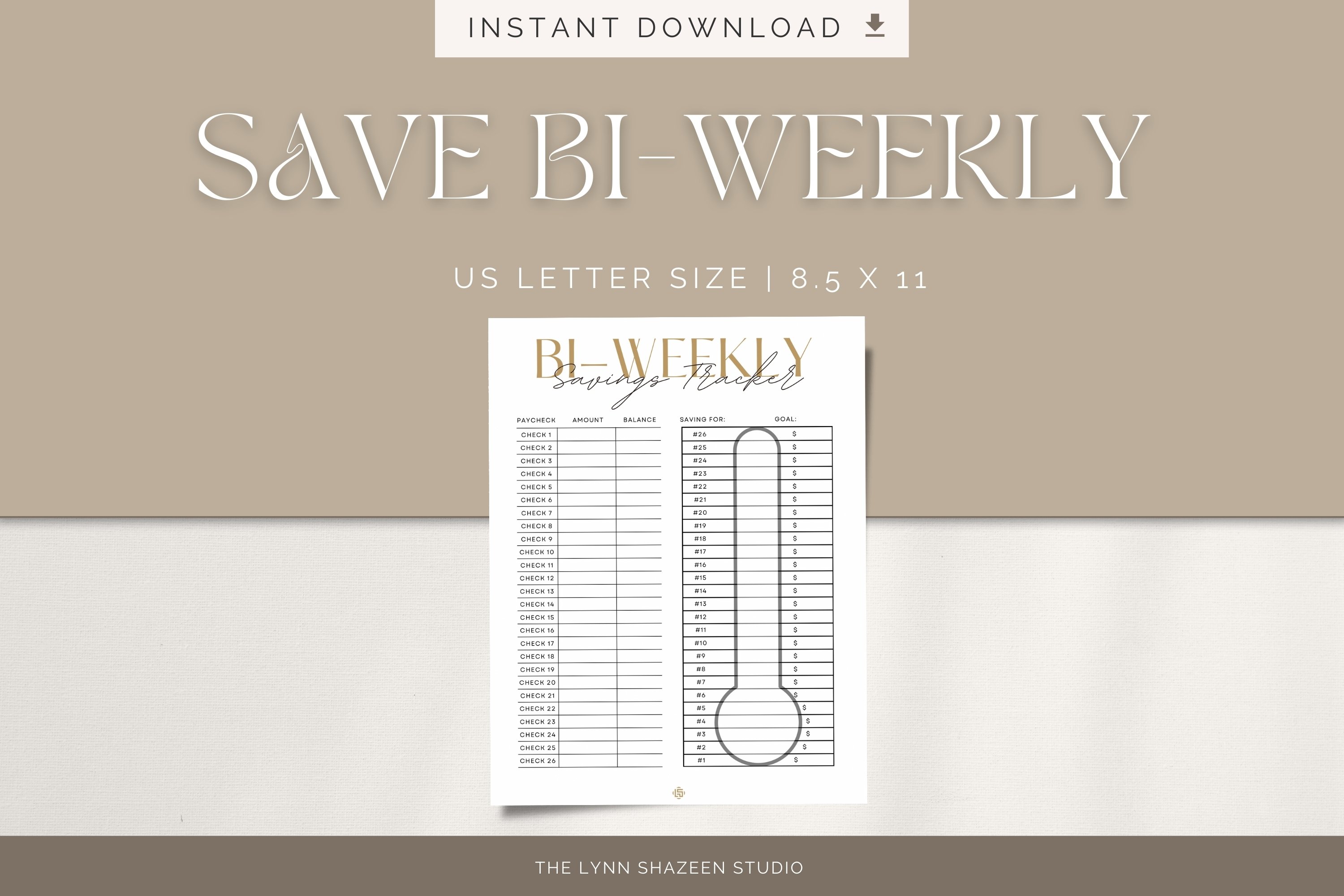 Bi-Weekly Paycheck Savings Tracker - Payhip