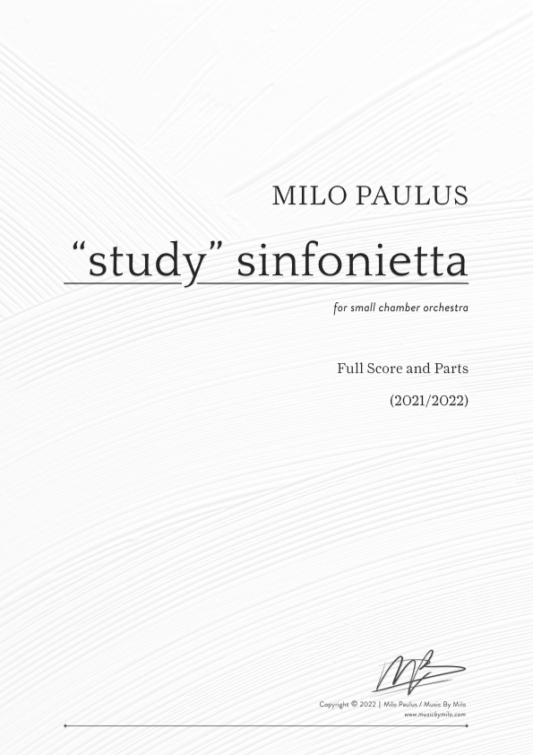 milo paulus score title page study sinfonietta