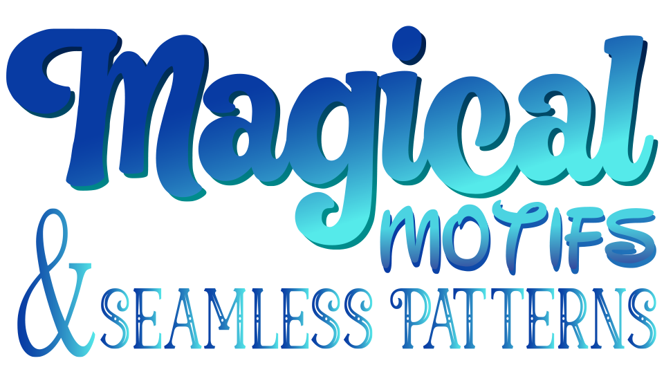 magical motifs, textile design, seamless patterns