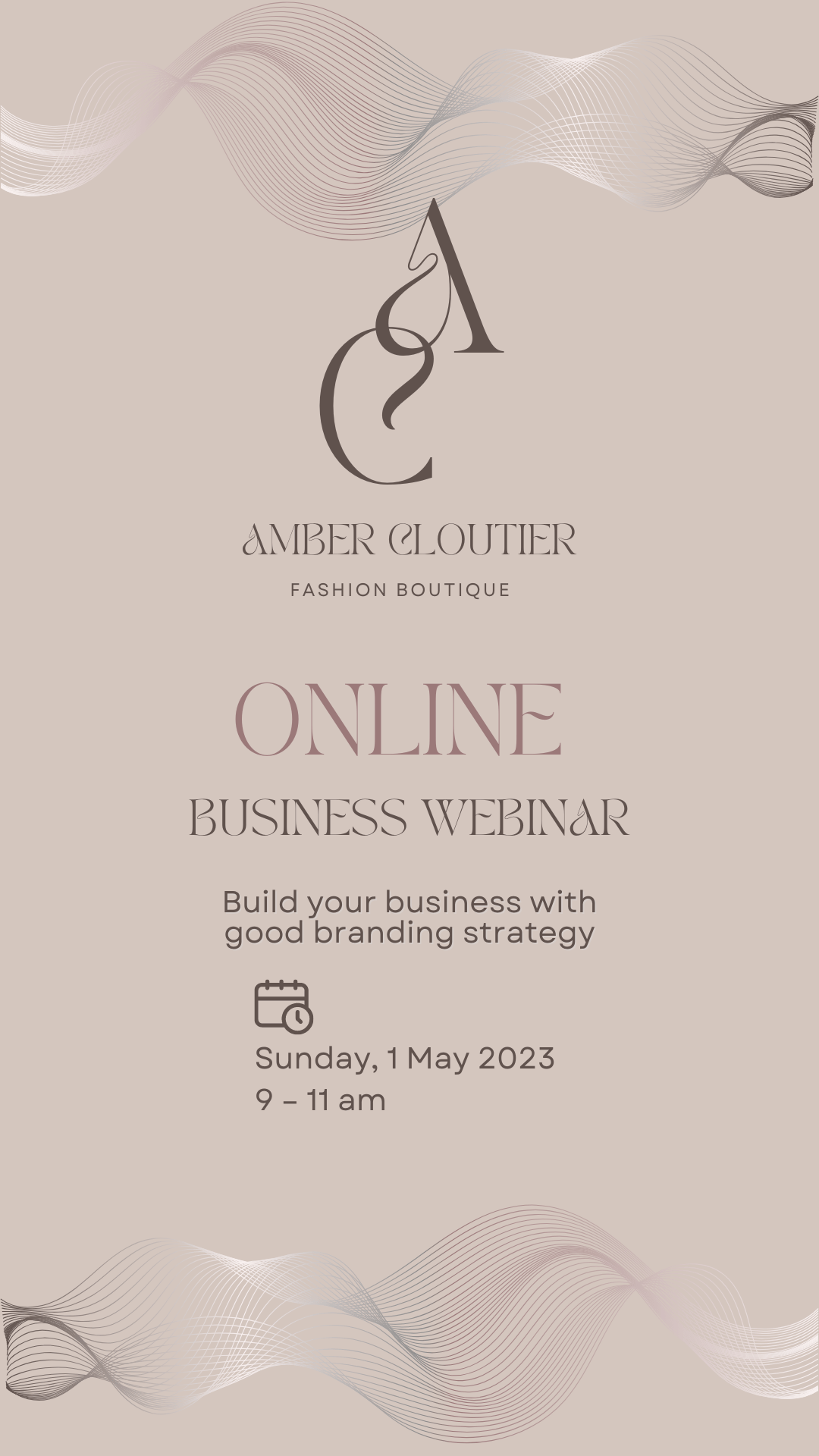 Customizable Elegant, feminine initials Branding Bundle - 10 Editable Canva Templates for Small Business Marketing. Instagram Story