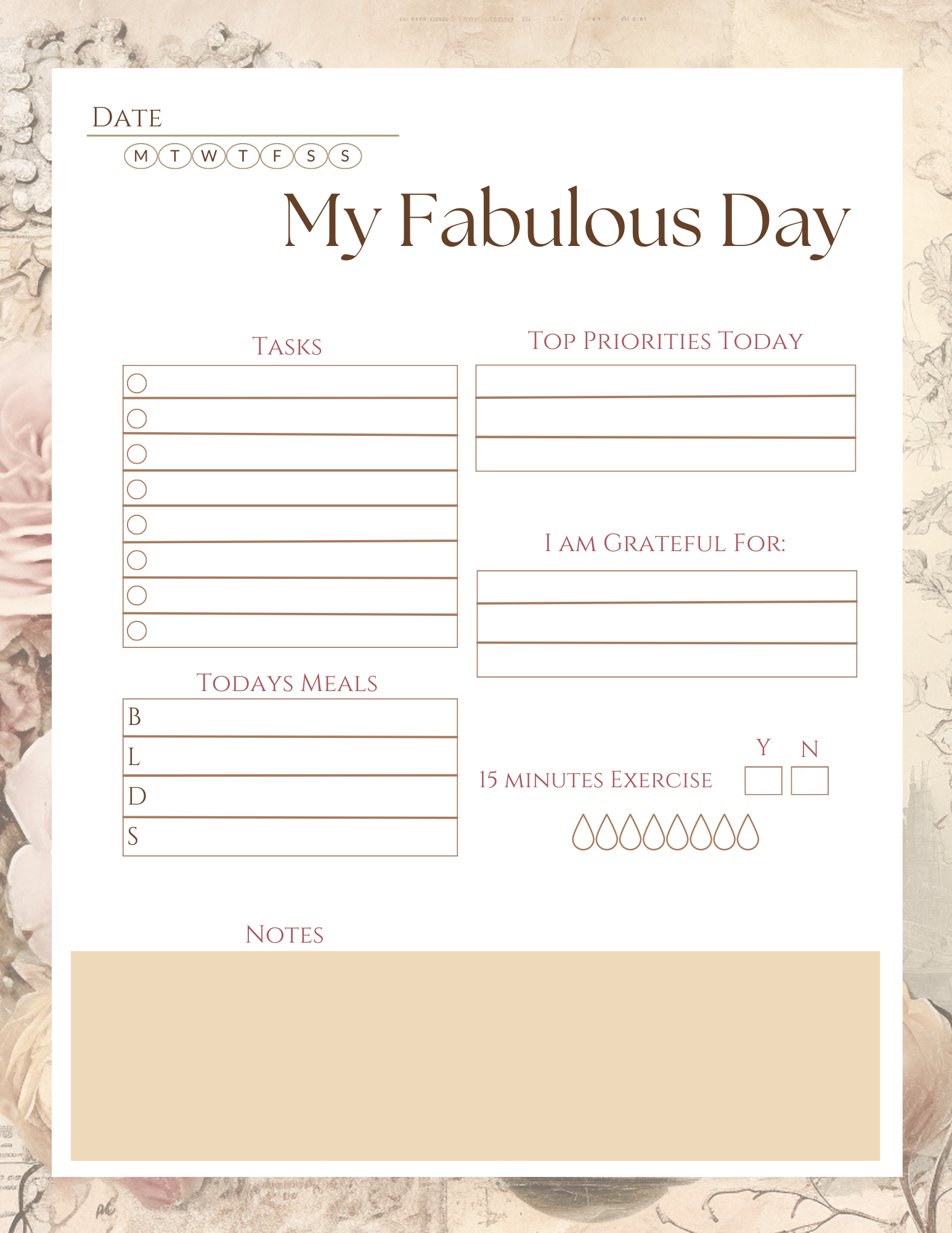 Fabulous Daily Sheet - Payhip