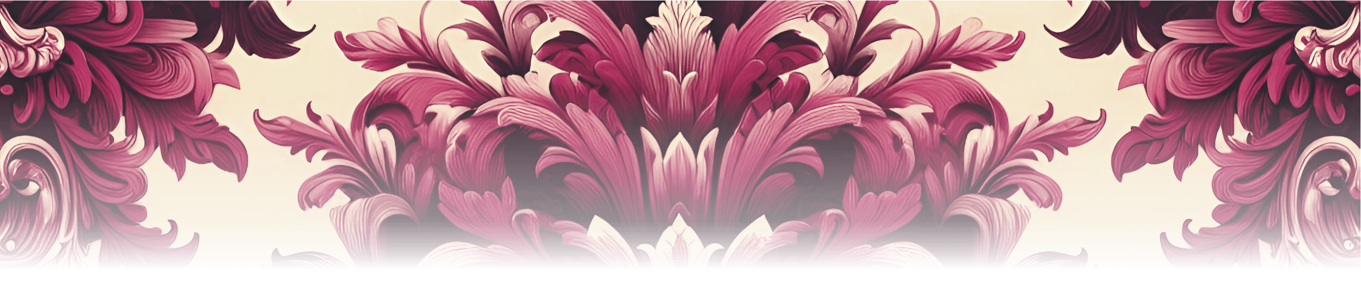 Decorative Damask Pattern in Shades of Magenta Pink