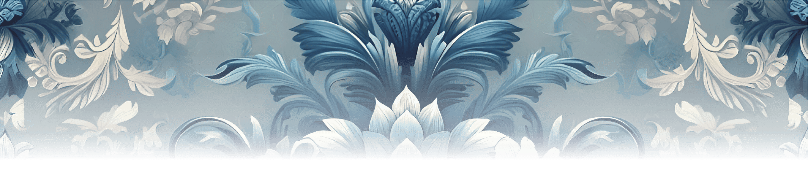 Vintage Damask Pattern in shades of Blue