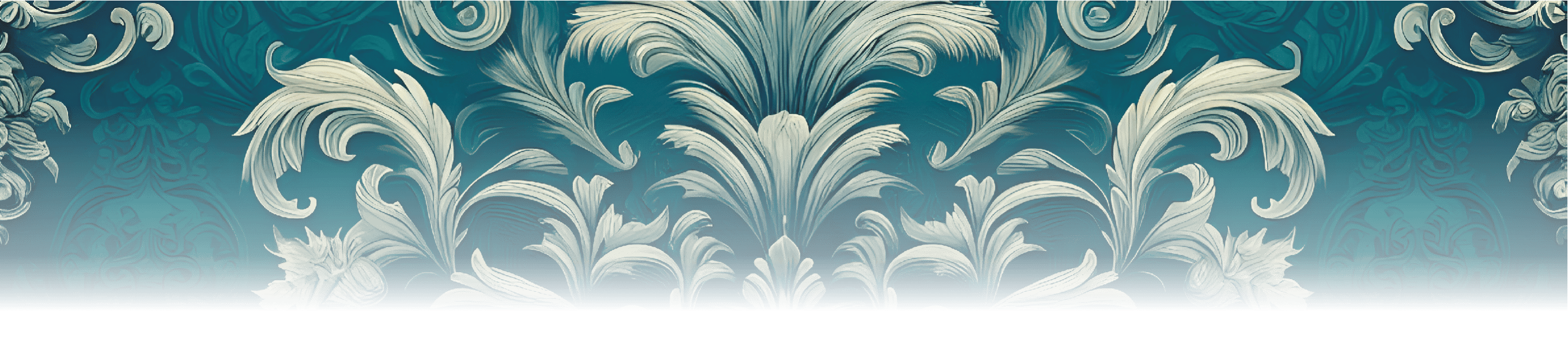 Vintage Damask Pattern in shades of Teal and Turquoise