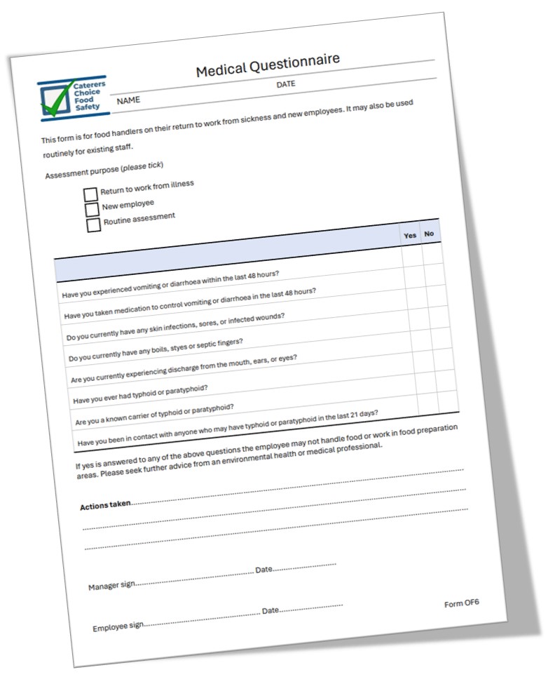 Medical Questionnaire