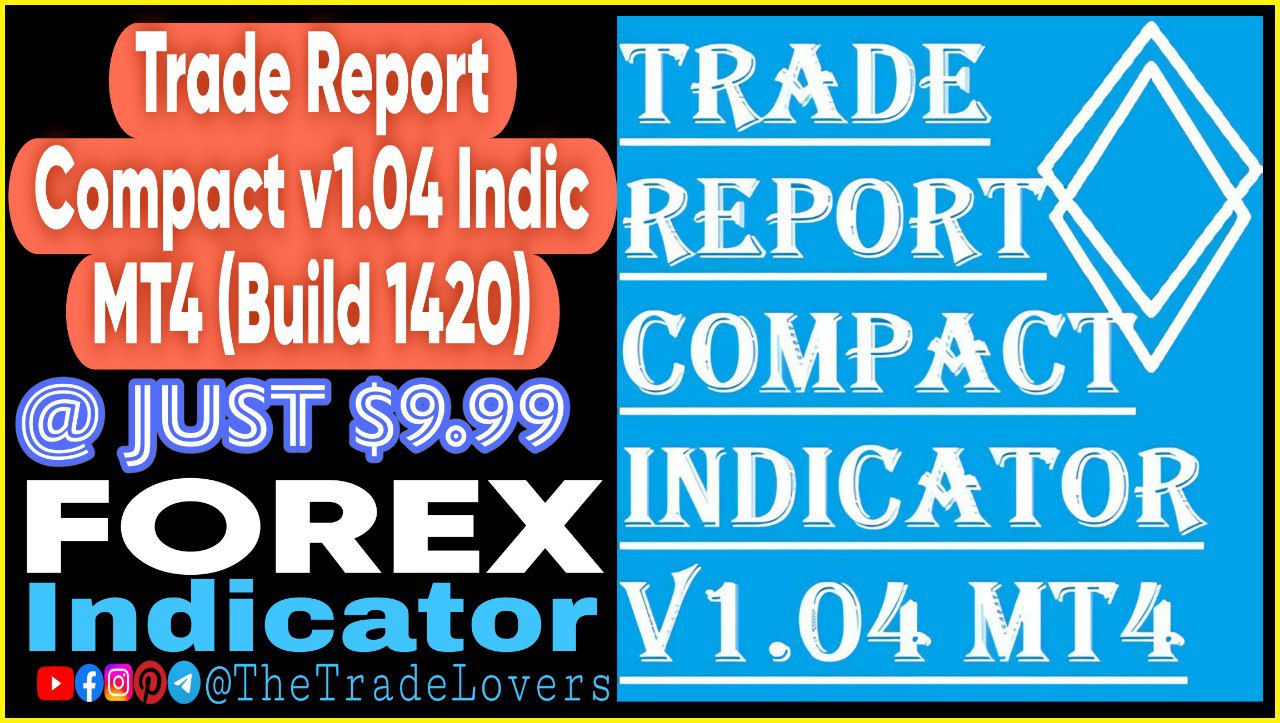 Trade Report compact Indicator V1.04 (Works on Build 1420) | Forex MT4 Indicators