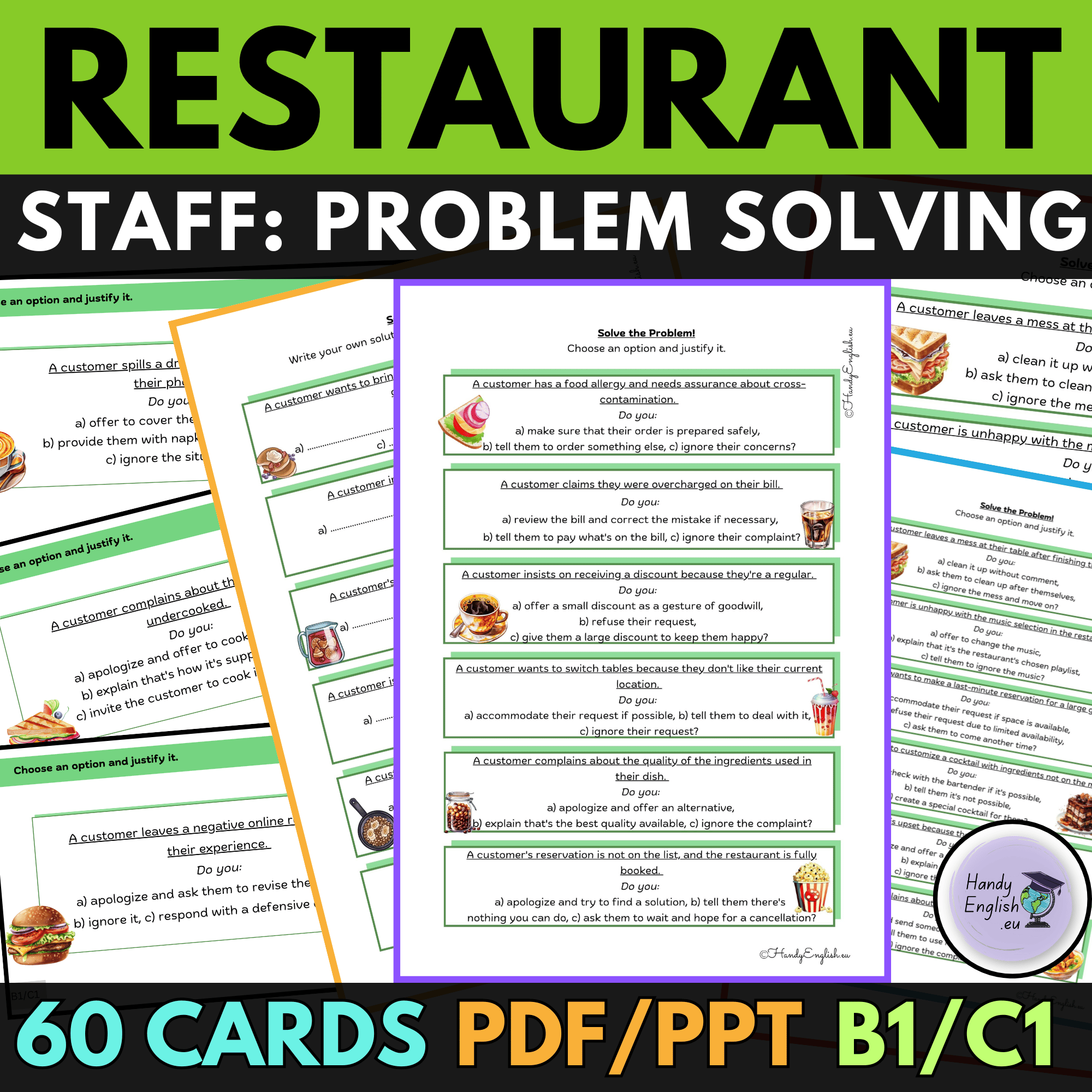 Resturant Problem Examples Restaurant STAFF Problem-Solving - Payhip