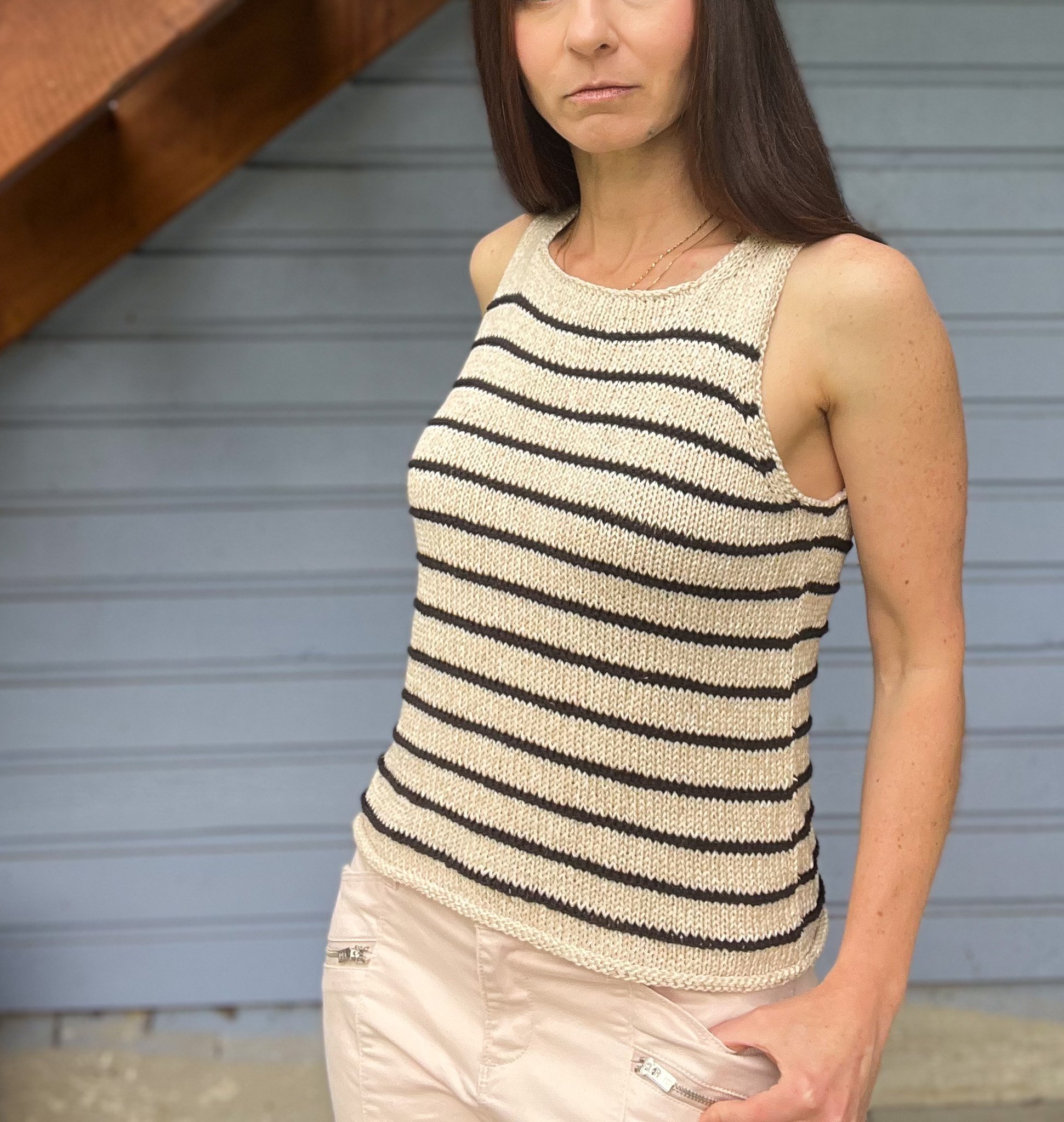 トップス RIELLE RICHE Tape Yarn Knit Tank Top トップス RIELLE RICHE Tape Yarn Knit Tank Top RIELLE RICHE