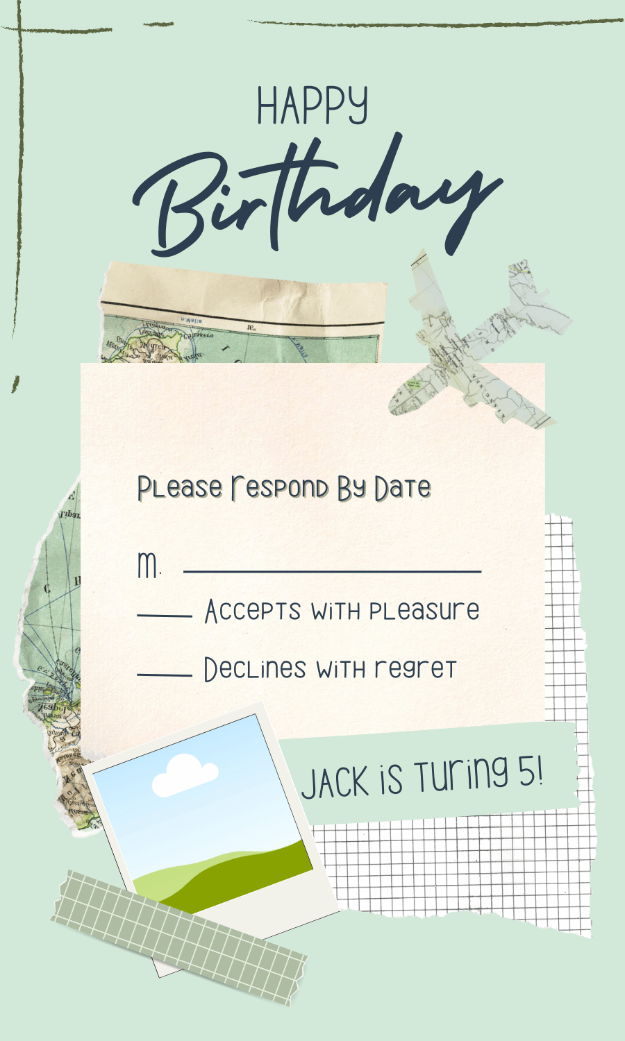 Torn Paper Photo Frame Special Occasions Bundle - 10 Editable Canva Templates for Weddings, Engagements, and More. RSVP card