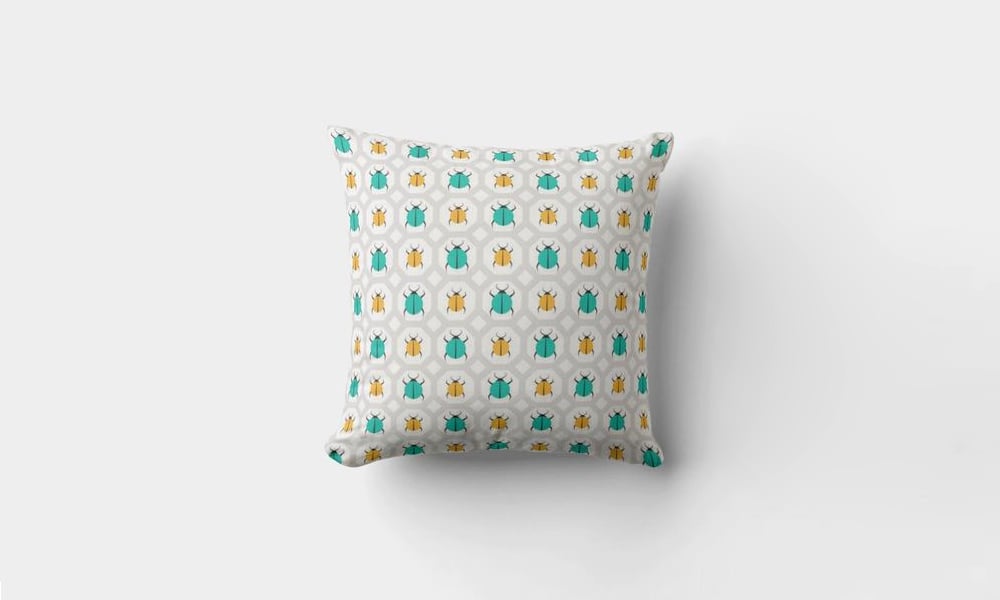 Pillow Pattern Colorful Ladybugs