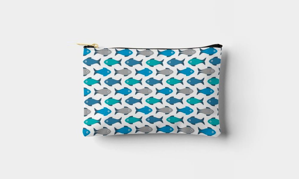 Small Accessory Pouch-Pattern Colorful Fishes