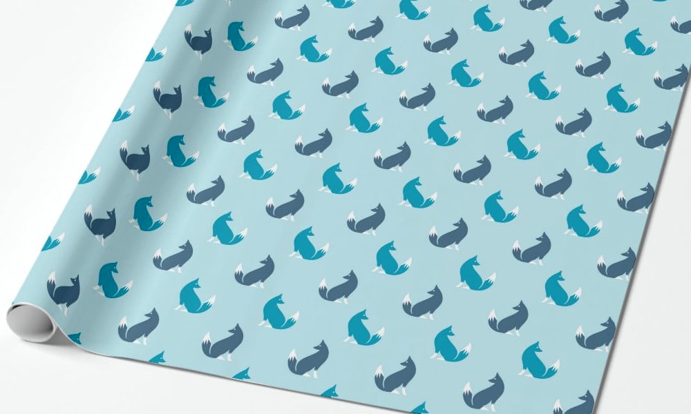 Wrapping paper-Pattern Colorful Foxes