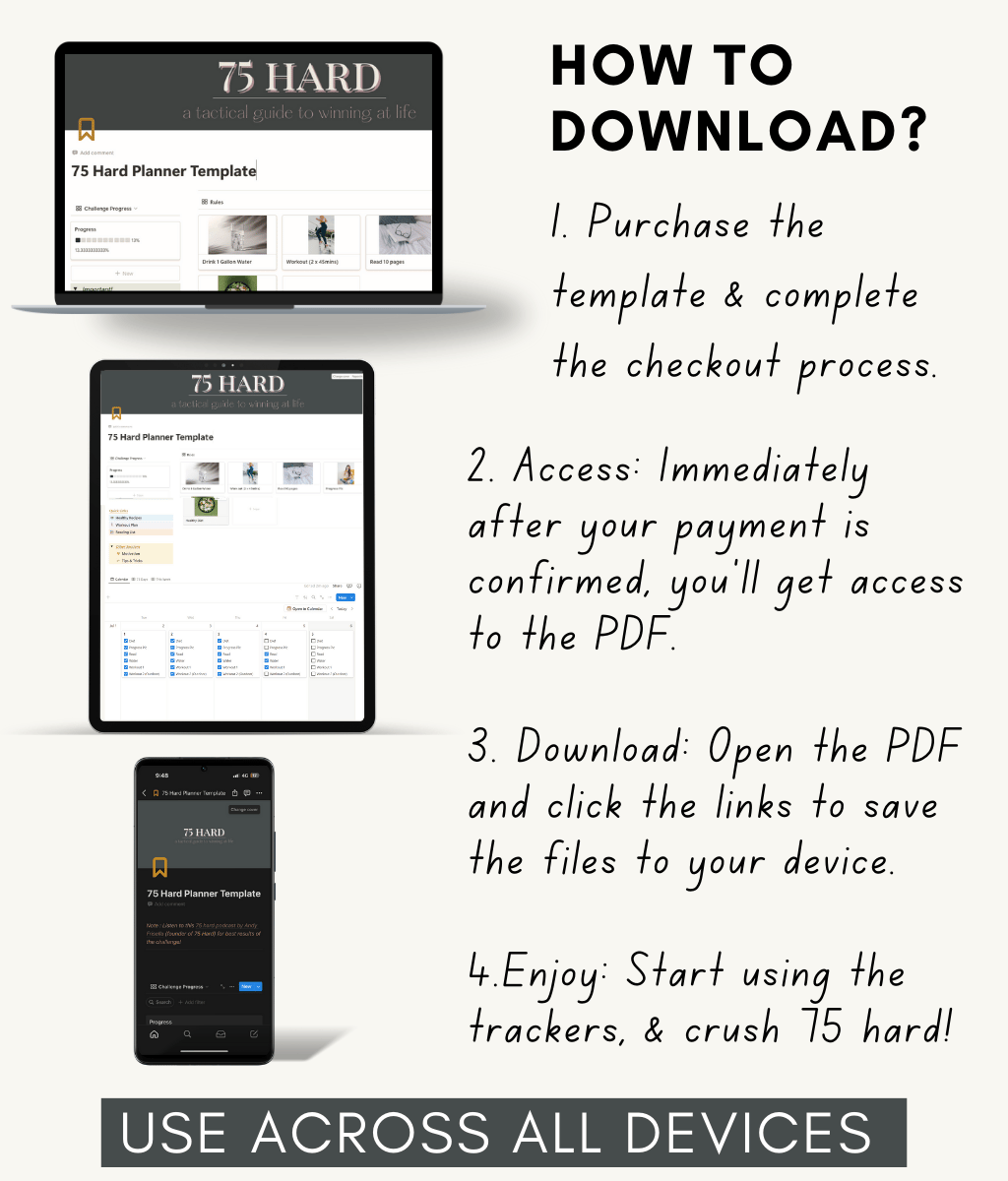 75 hard notion template