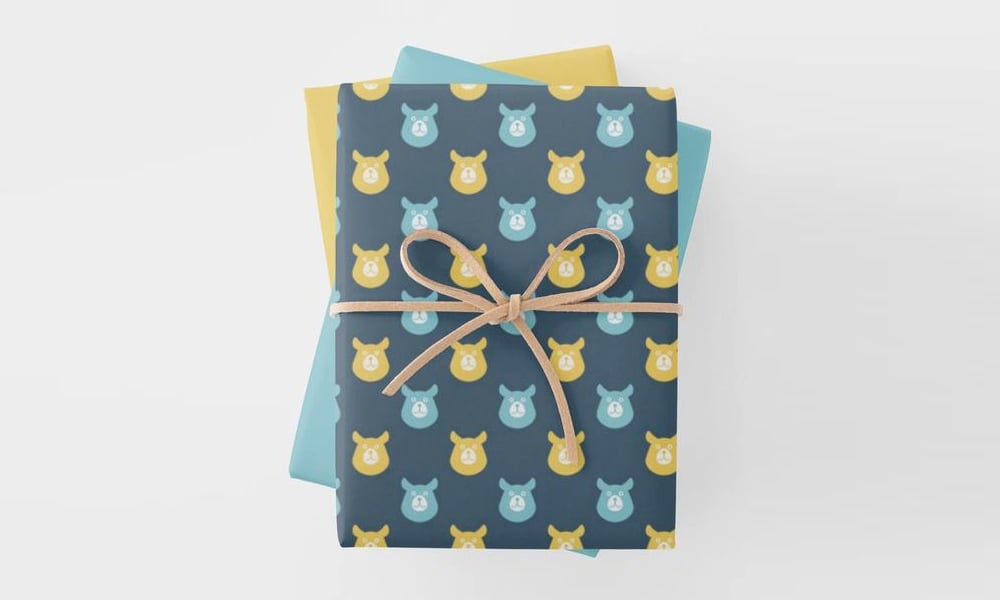 Wrapping paper-Pattern Colorful-Bears