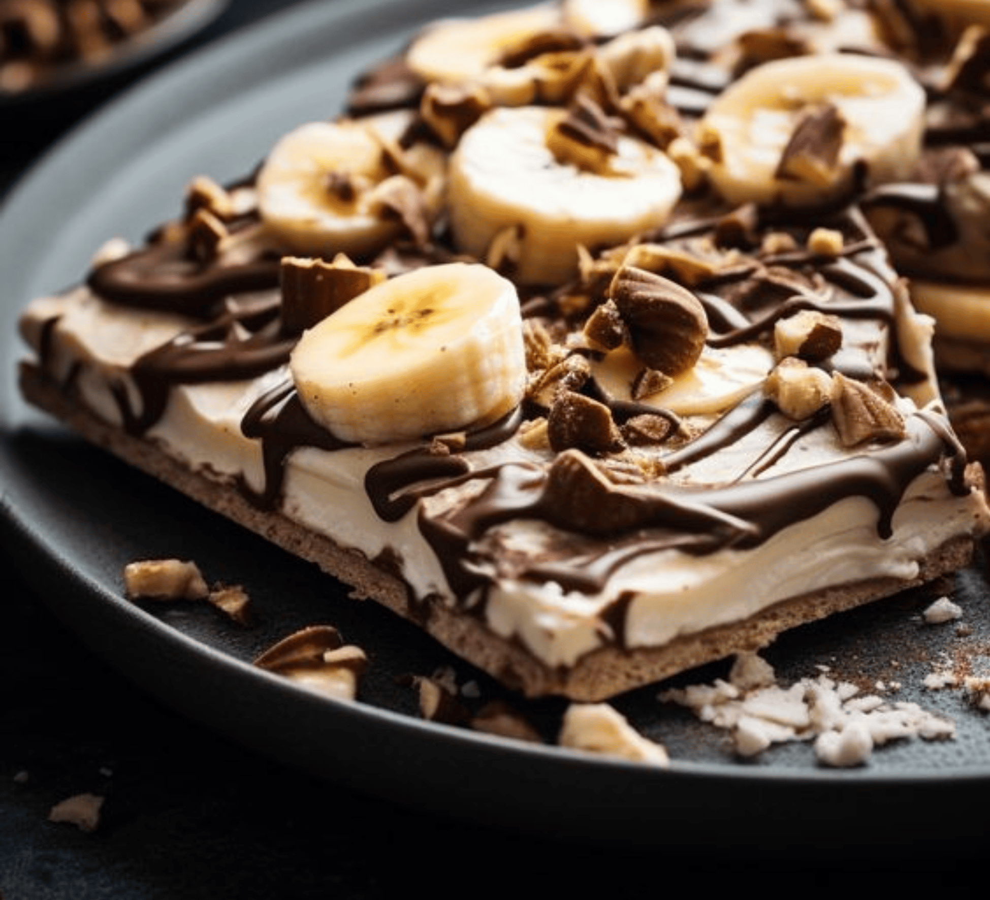Banana &amp; Healthy Nutella Frozen Yogurt Bark