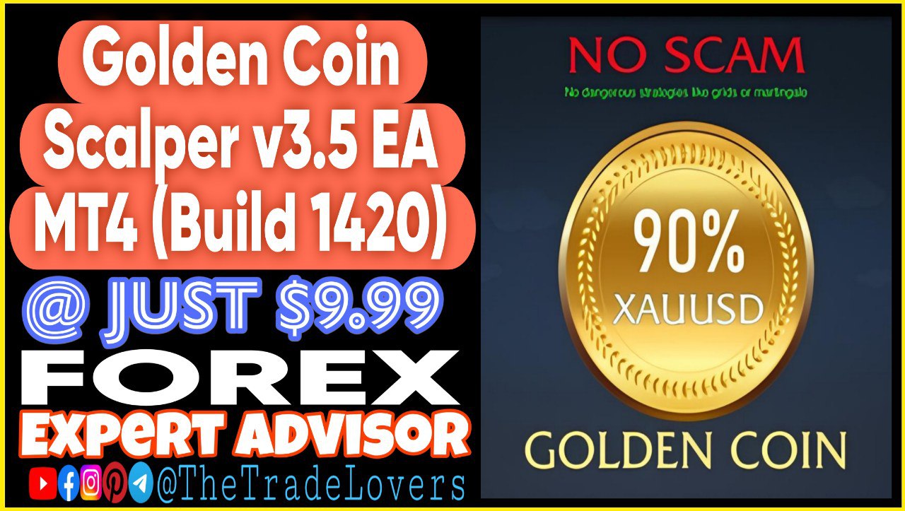 Golden Coin Scalper EA V3.5 MT4 (Works on Build 1420) | Forex Robot | MT4 Expert Advisor