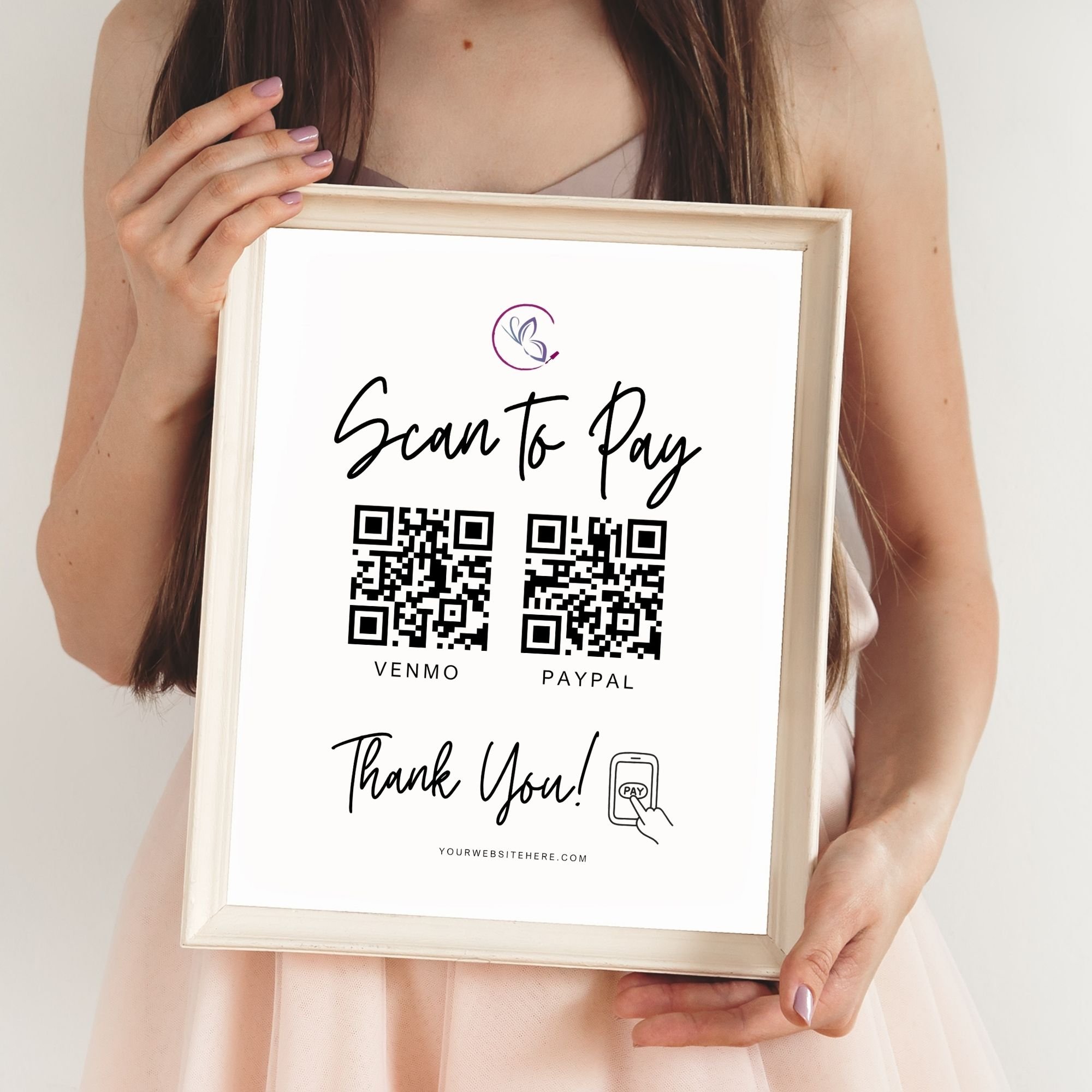 Scan to Pay QR Code Sign | Canva Template - Payhip