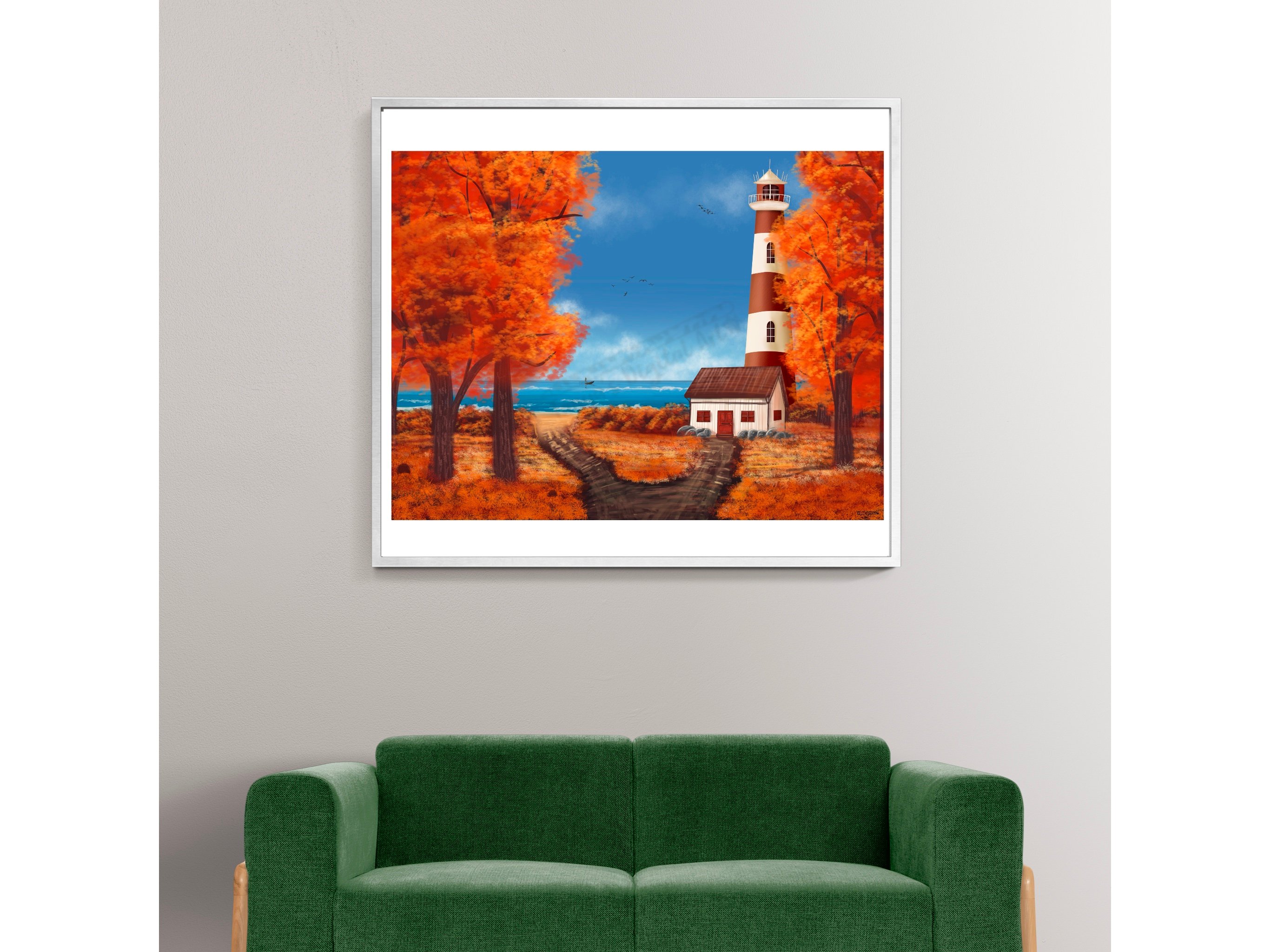 Lighthouse in Fall Wall Decor - Payhip