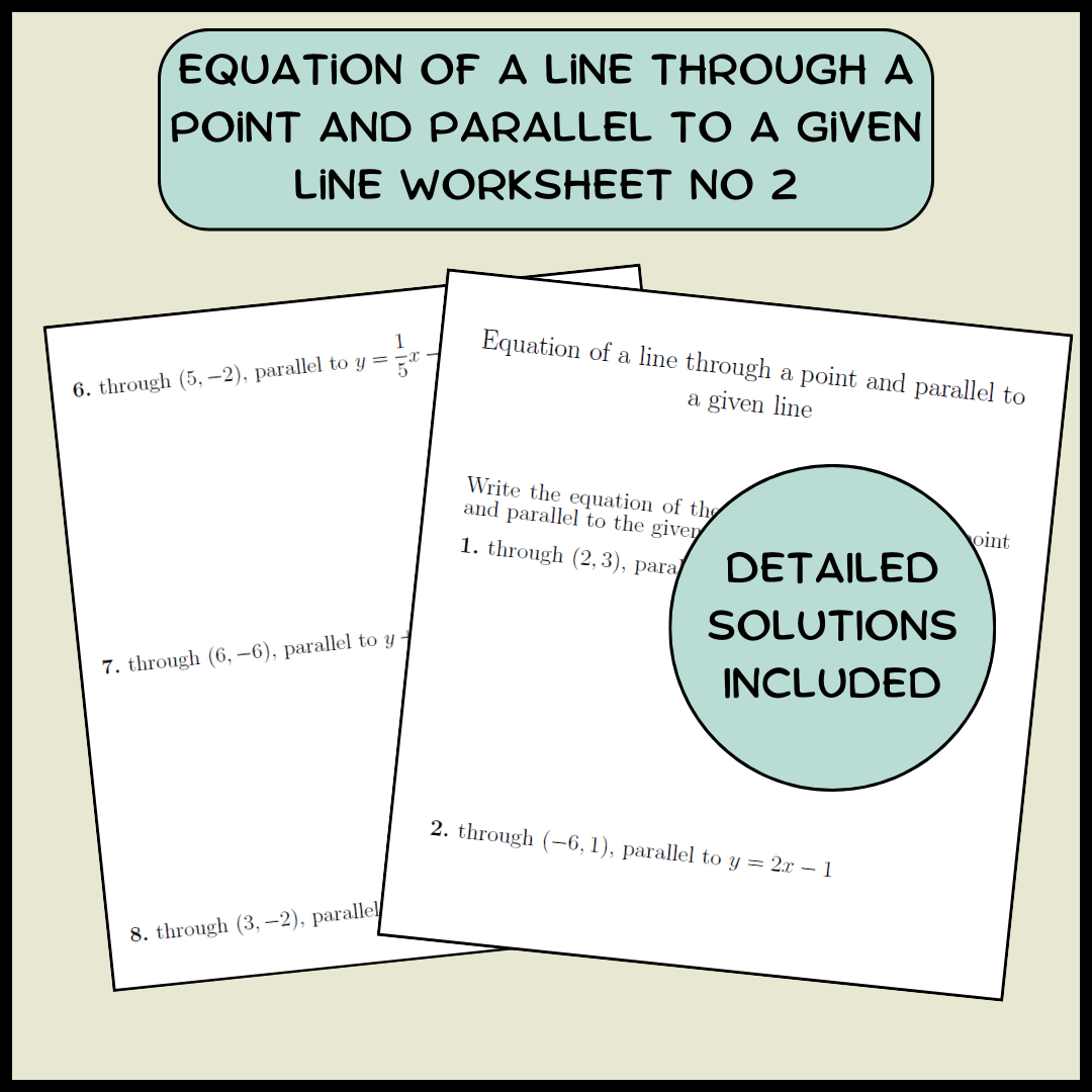 Gradient of a line given the coordinates of two points worksheet (with ...