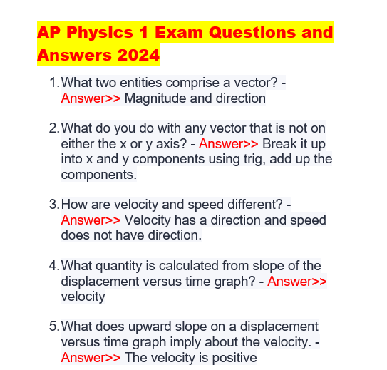 AP Physics 1 Exam preparations practice tests and study guide Bundle ...