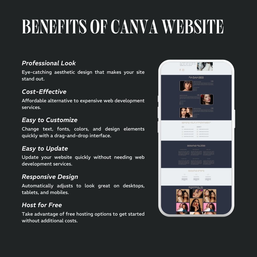 canva acuity scheduling website template