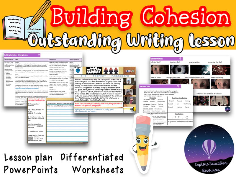Outstanding Y5/6 Writing Interview Lesson - Building Cohesion