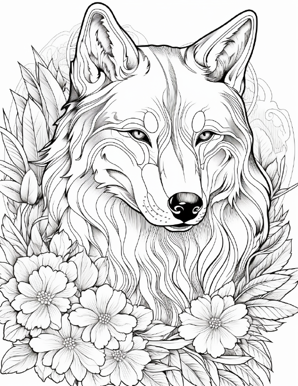 Cute Animal Coloring Pages for adults