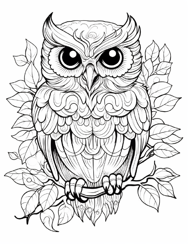Cute Animal Coloring Pages for adults