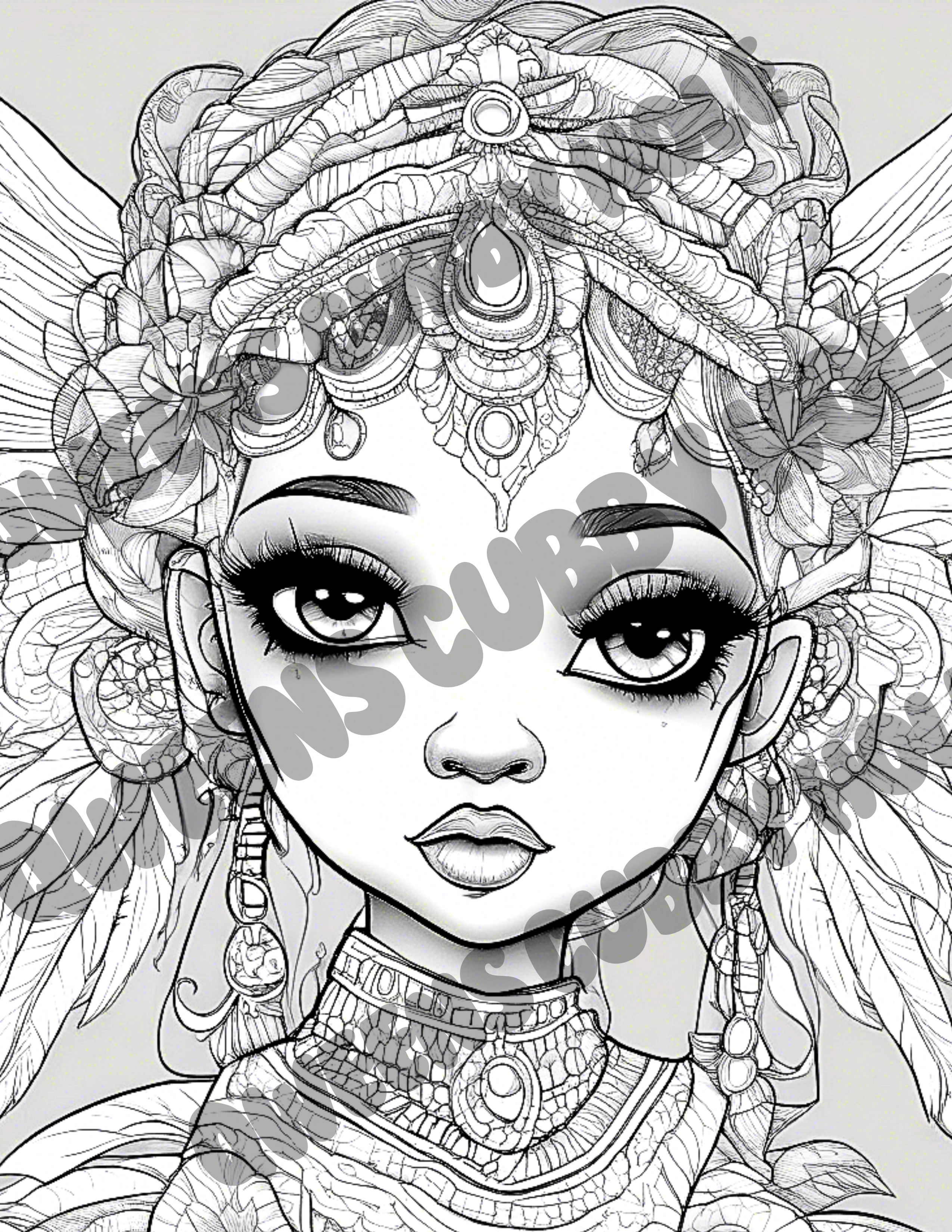 COLORING PAGE - FAIRY GIRL PRETTY 6 - Payhip