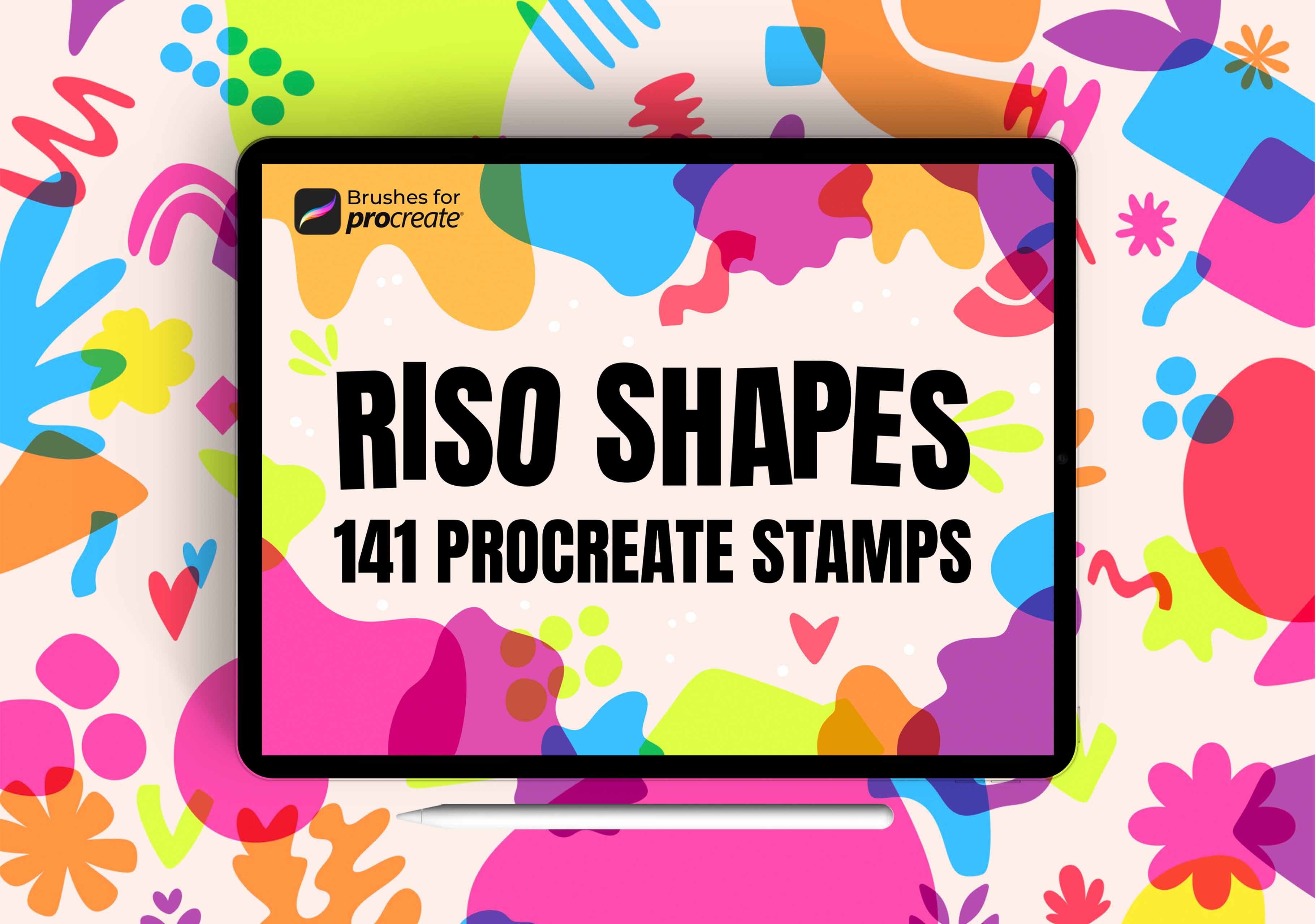 140 procreate riso shape stamp brushes - Payhip
