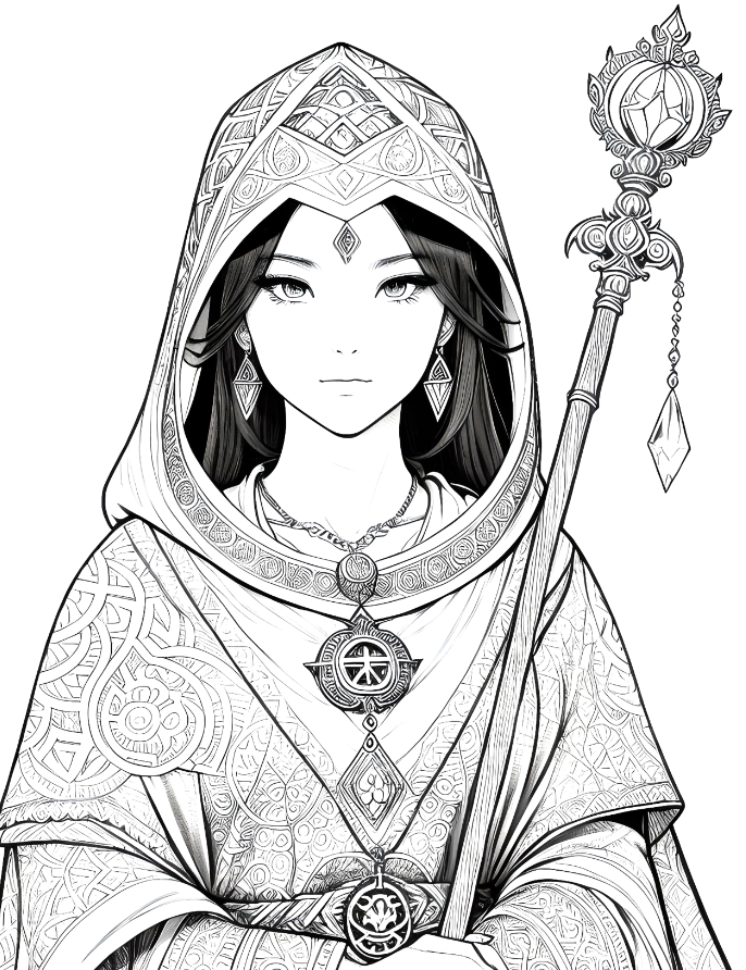 Magical Witch Coloring Pages