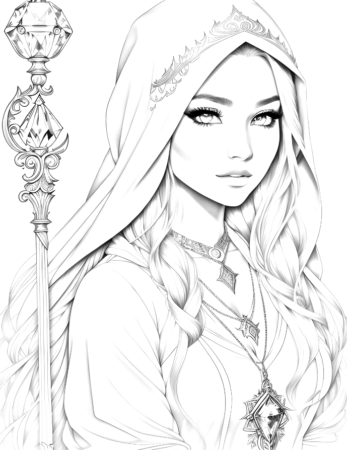 Magical Witch Coloring Pages