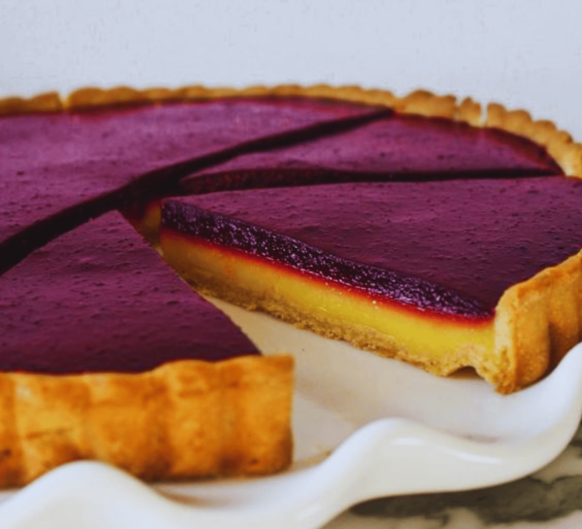 Gluten-Free, Dairy-Free &amp; Refined Sugar-Free Blueberry Lemon Tart