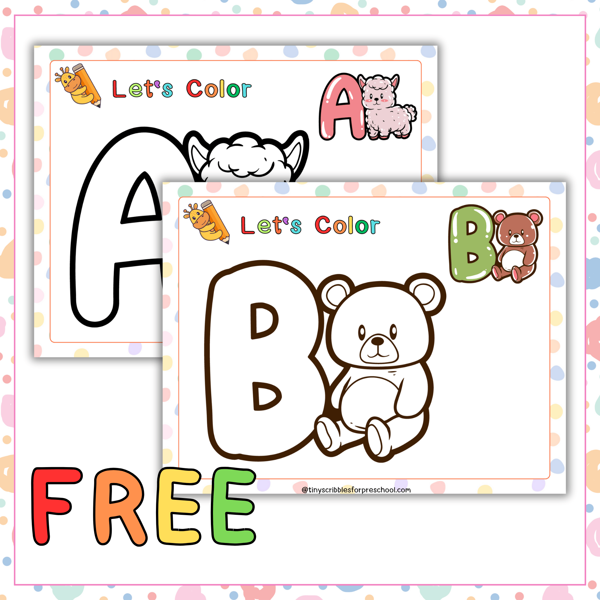 Free Alphabet Animal Color Match Worksheets for Preschoolers - Payhip