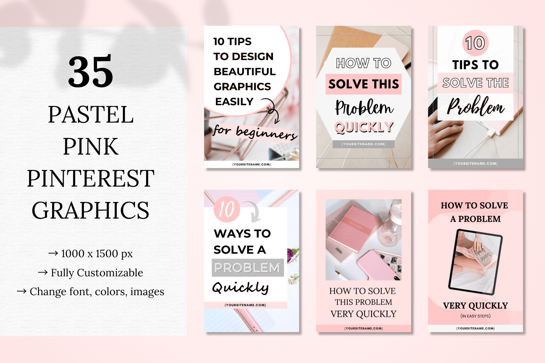 Pinterest Canva Templates | Pastel Pink - Payhip