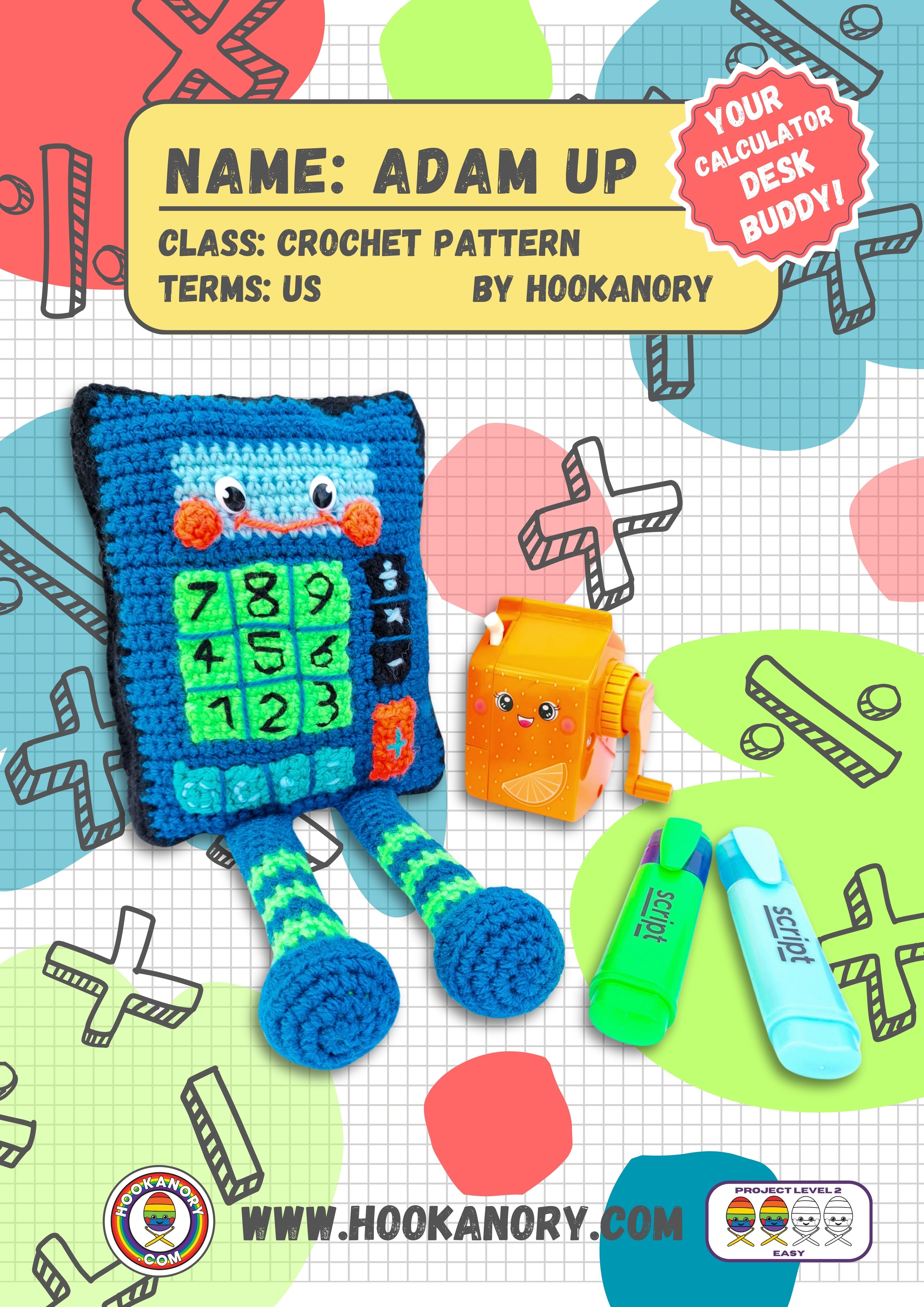Adam Up - Amigurumi Calculator Desk Buddy - Payhip