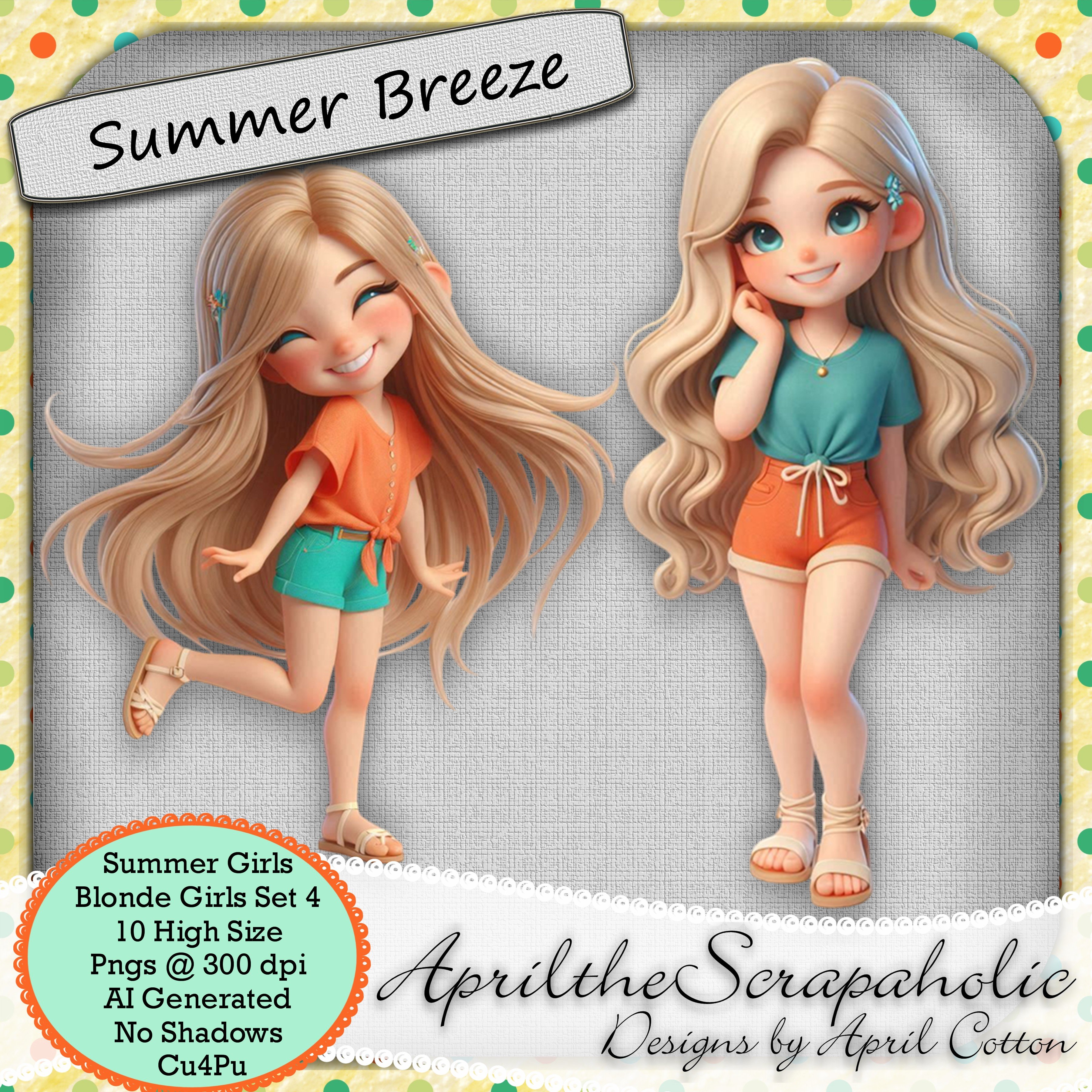 Summer Breeze - Blonde Girls Set 4 - Payhip