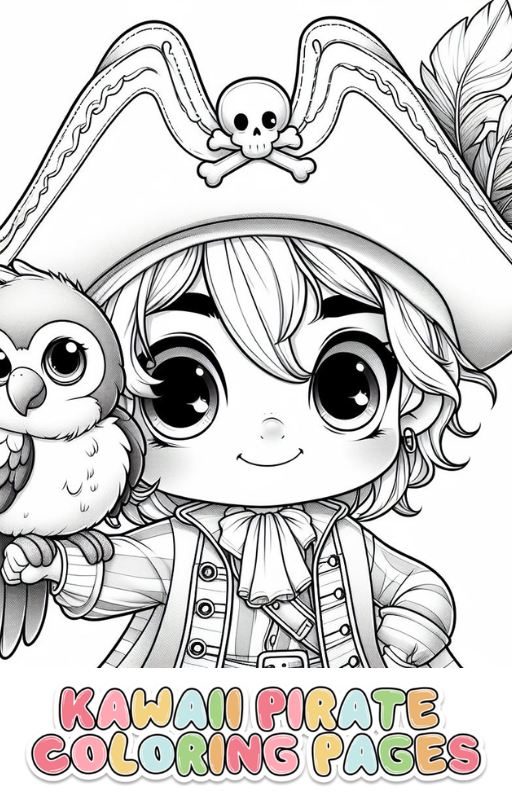 Kawaii Pirate Coloring Pages for Kids