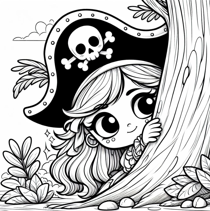 Kawaii Pirate Coloring Pages