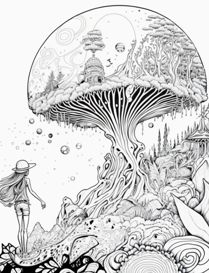 Psychedelic Coloring Pages for Adults