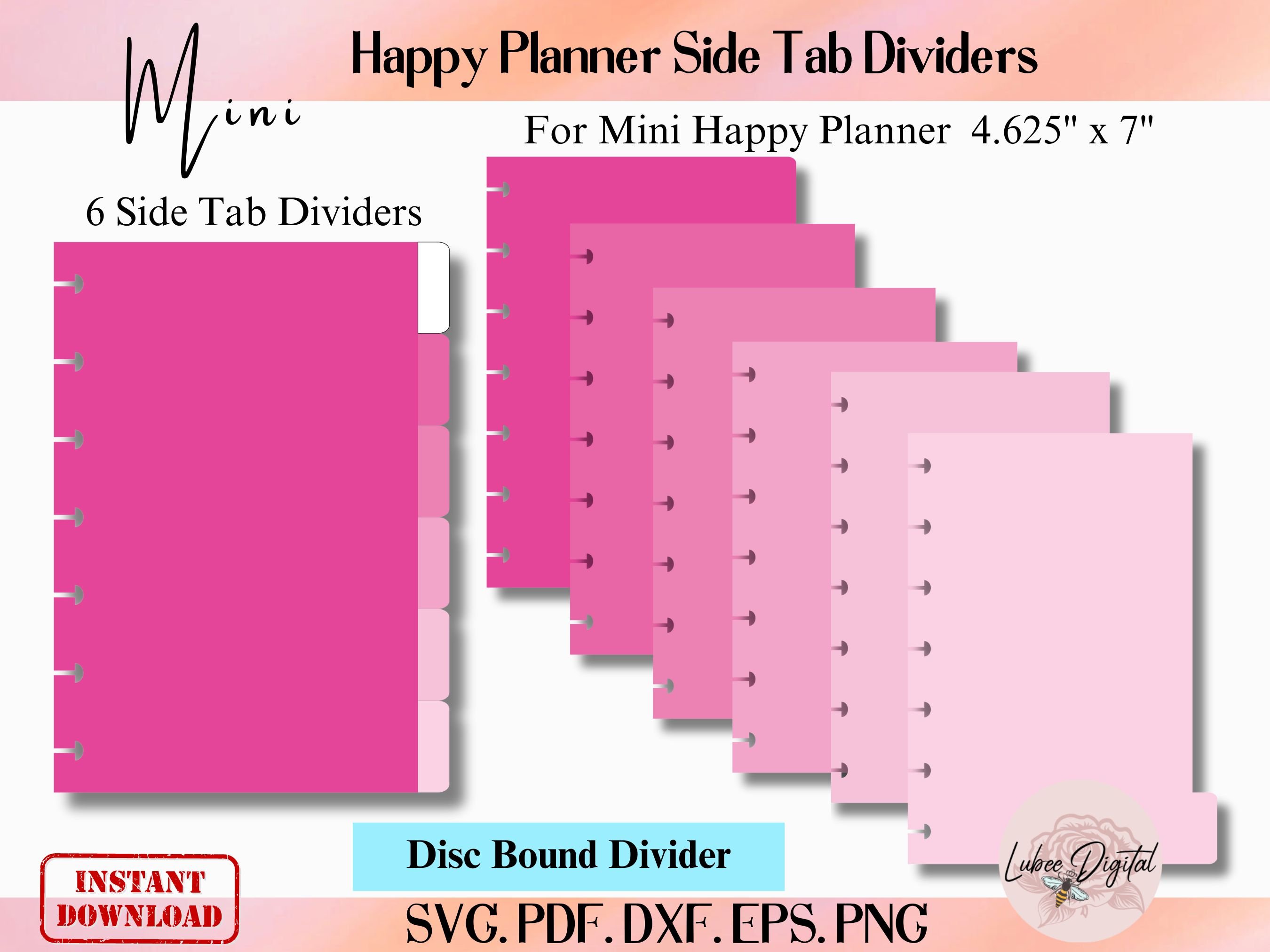 Mini Happy Planner Disc Bound Divider Template Binder Dividers Cut File mini-happy-planner-disc-bound-divider-template-binder-dividers-cut-file
