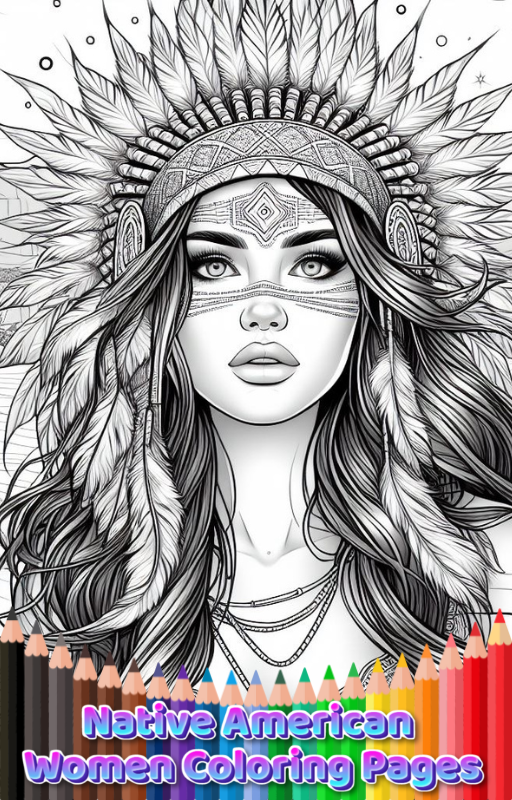 Native American Women Coloring Pages